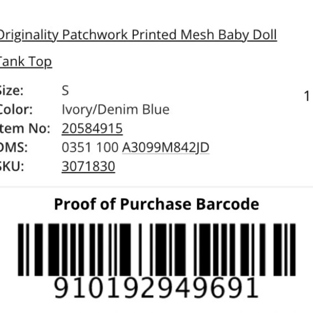 Originality Patchwork Printed Mesh Baby Doll Top - Picture 2 of 2